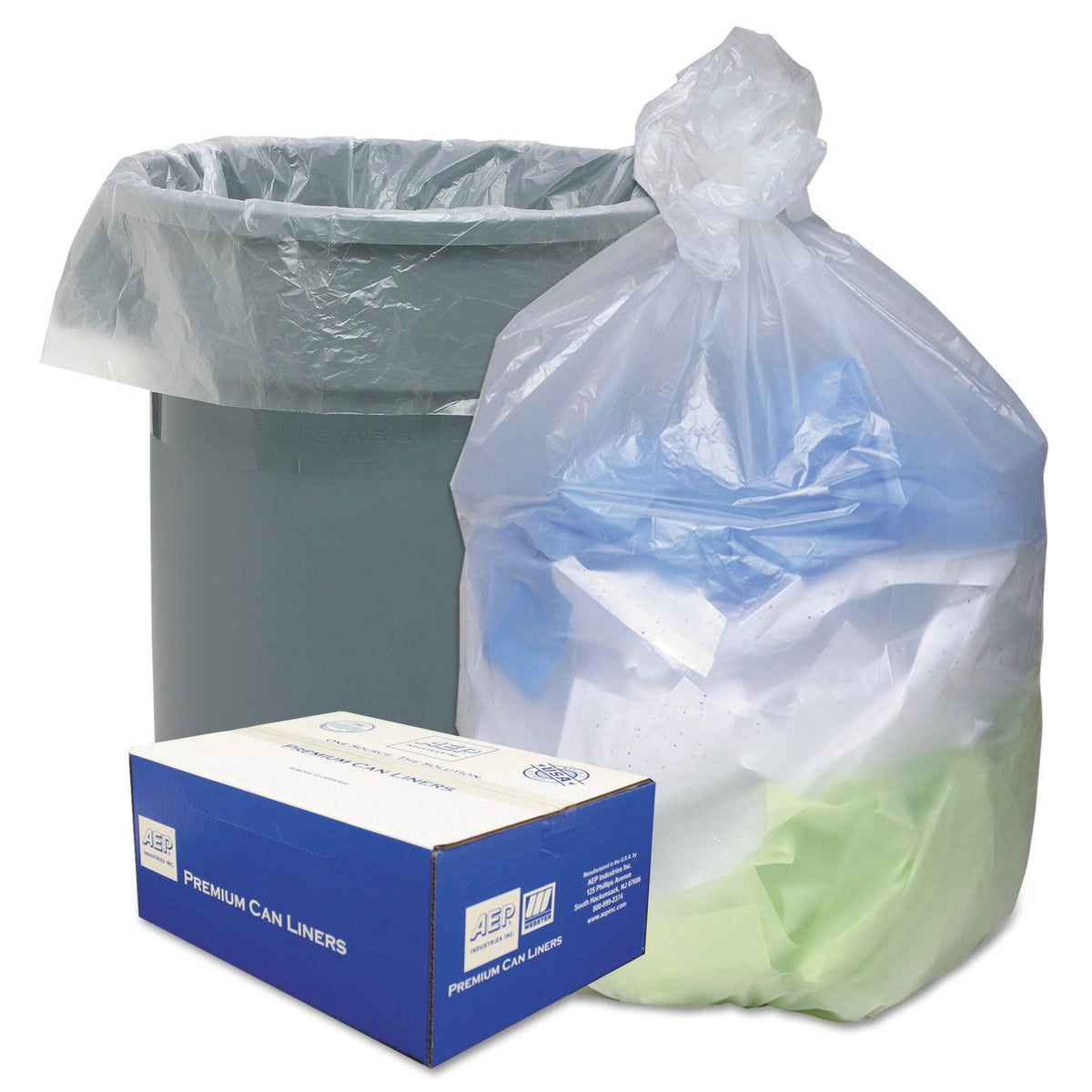 High Density Can Liners 31-33gal 11 Microns 33 x 40 Natural 500/Carton U8887