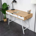 White Computer Desk with 2 Drawers N1305