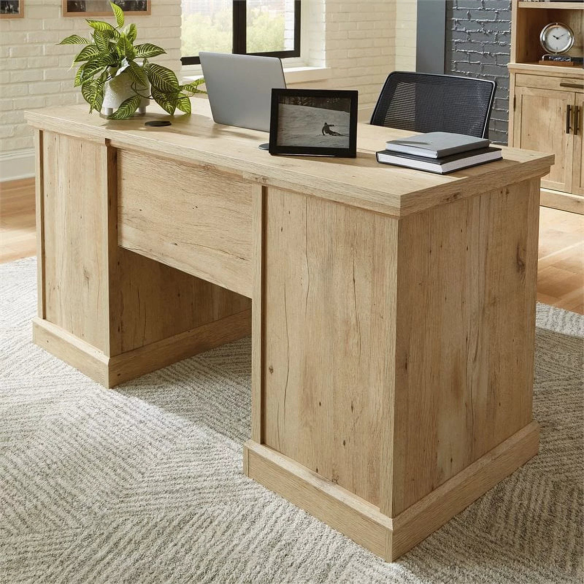 2-Piece Credenza Desk & Filing Cabinet Set B238