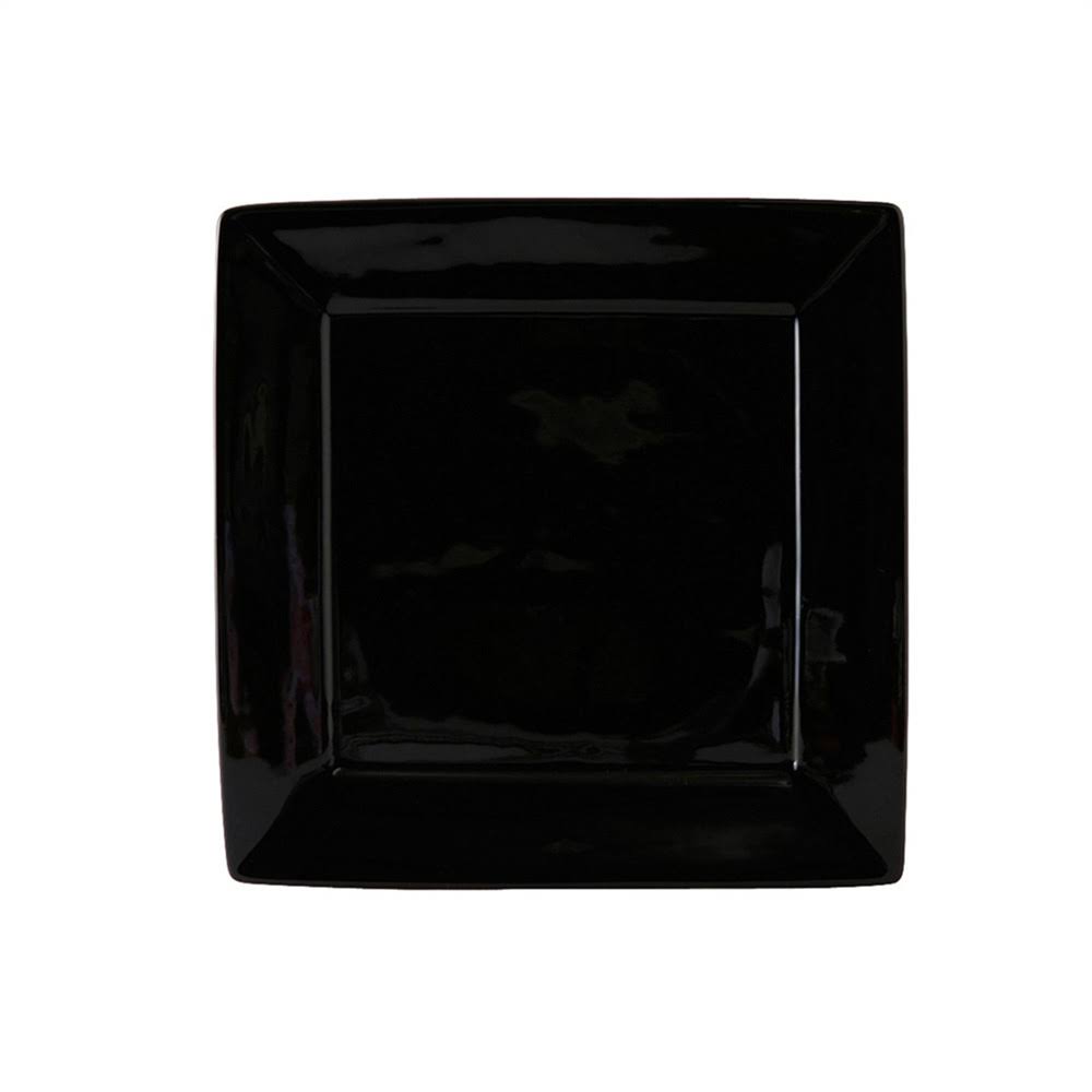 10 1/8 x 10 1/8 x 1 1/8 Square Plate Black, Case of 12 C2680
