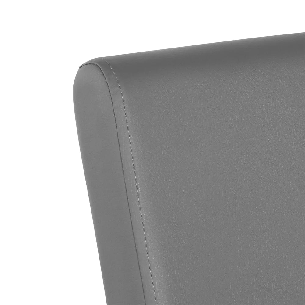 Set of 2 Light Gray PU Leather Dining Chair S7431