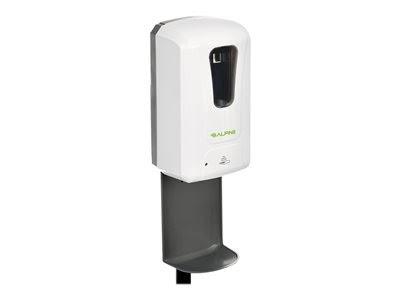 White Automatic Gel Hand Sanitizer and Soap Dispenser with Floor Stand L213