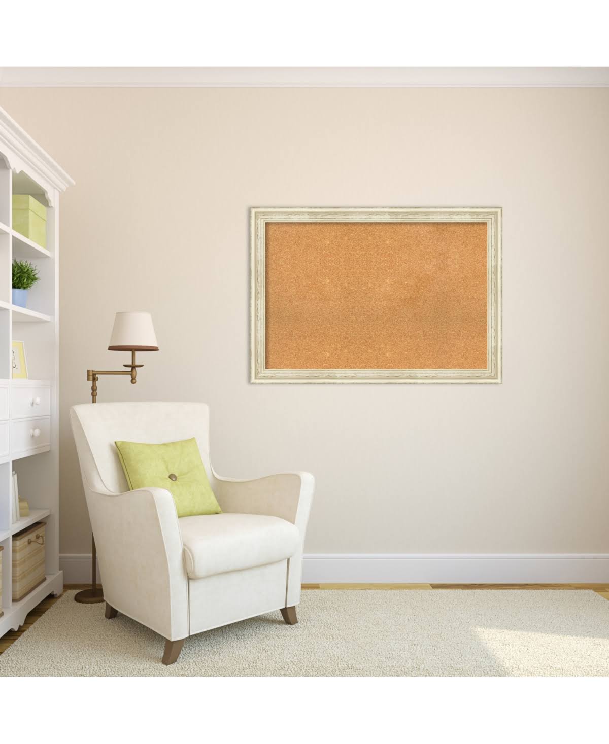 Country Whitewash Framed Cork Board H260284