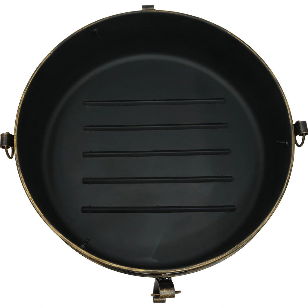 Outdoor Cauldron Fire Pit with Spark Screen Y544