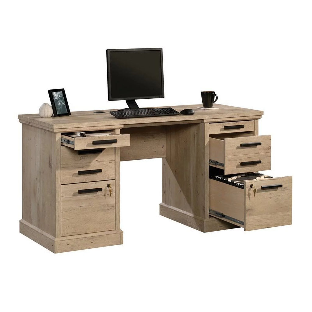 2-Piece Credenza Desk & Filing Cabinet Set B238