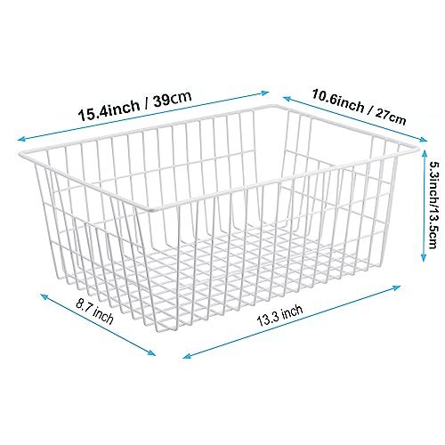Wire Storage Baskets, Set of 2 White L723807