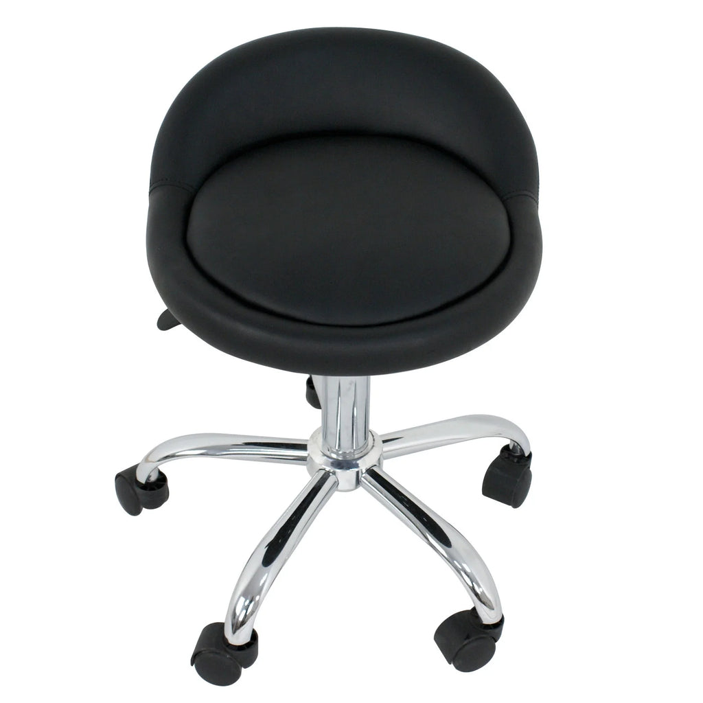 Set of Two Swivel Salon Stool Chair, Black I33959