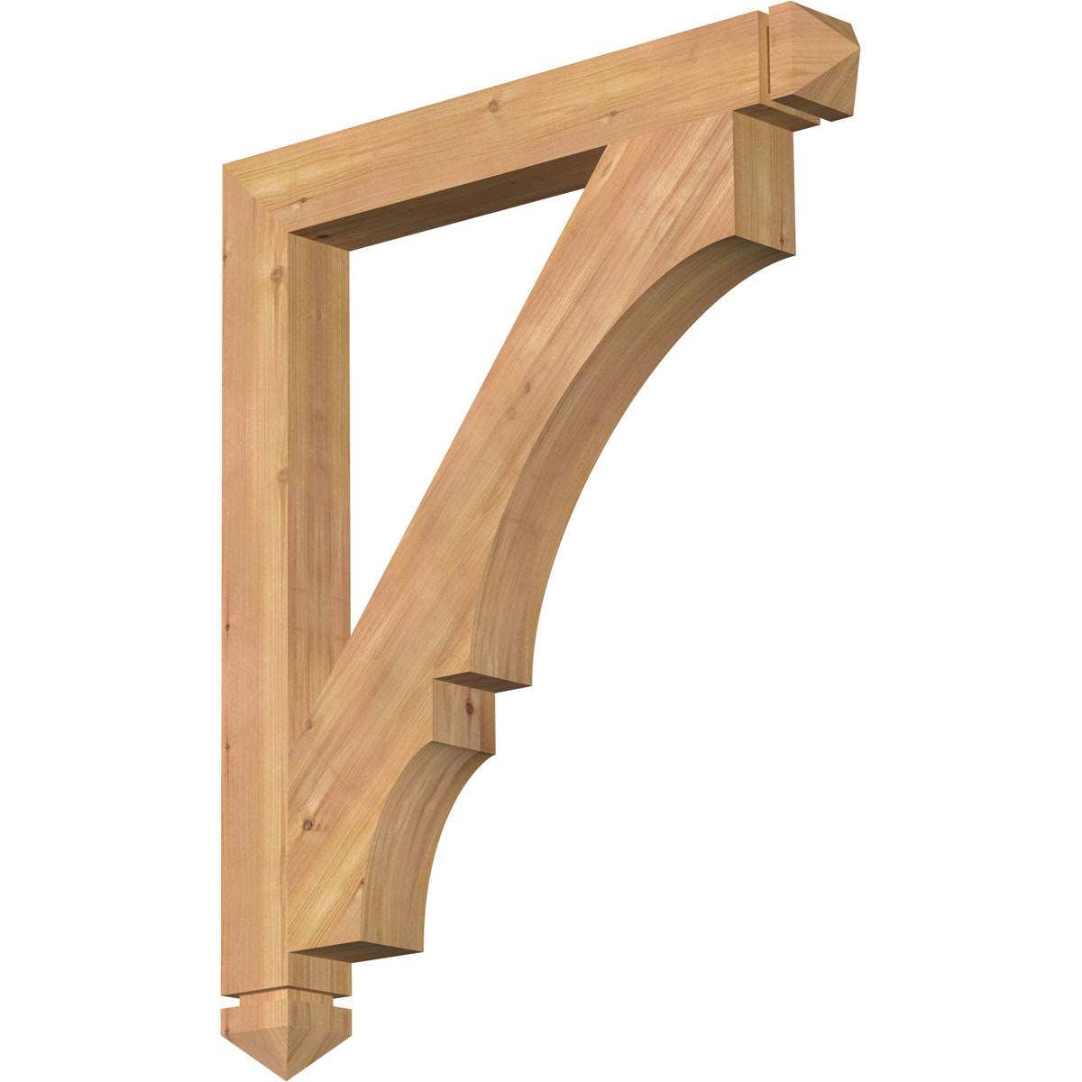 3 1/2x22W x 30x22D x 36x22H Western Red Cedar Bracket S5175