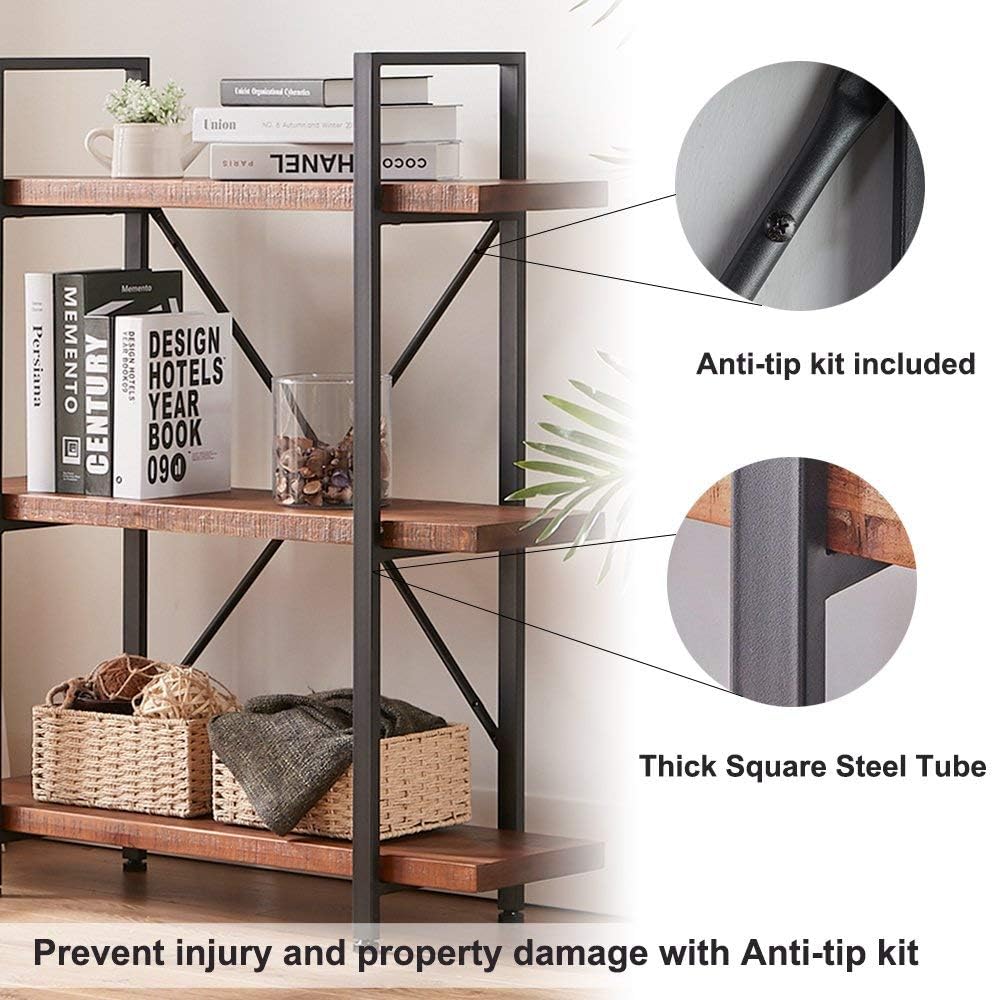 Solid Wood 3 Tier Bookshelf S748380