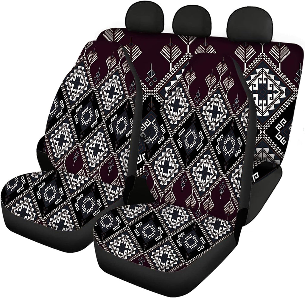 Purple Car Seat Cover Full Set Front and Rear Bench Seats M26731