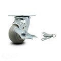 4” Thermoplastic Rubber Caster with Top Lock Brake V132358