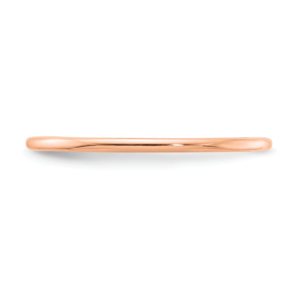 10K Rose Gold Stackable Band Ring Size 8 F424