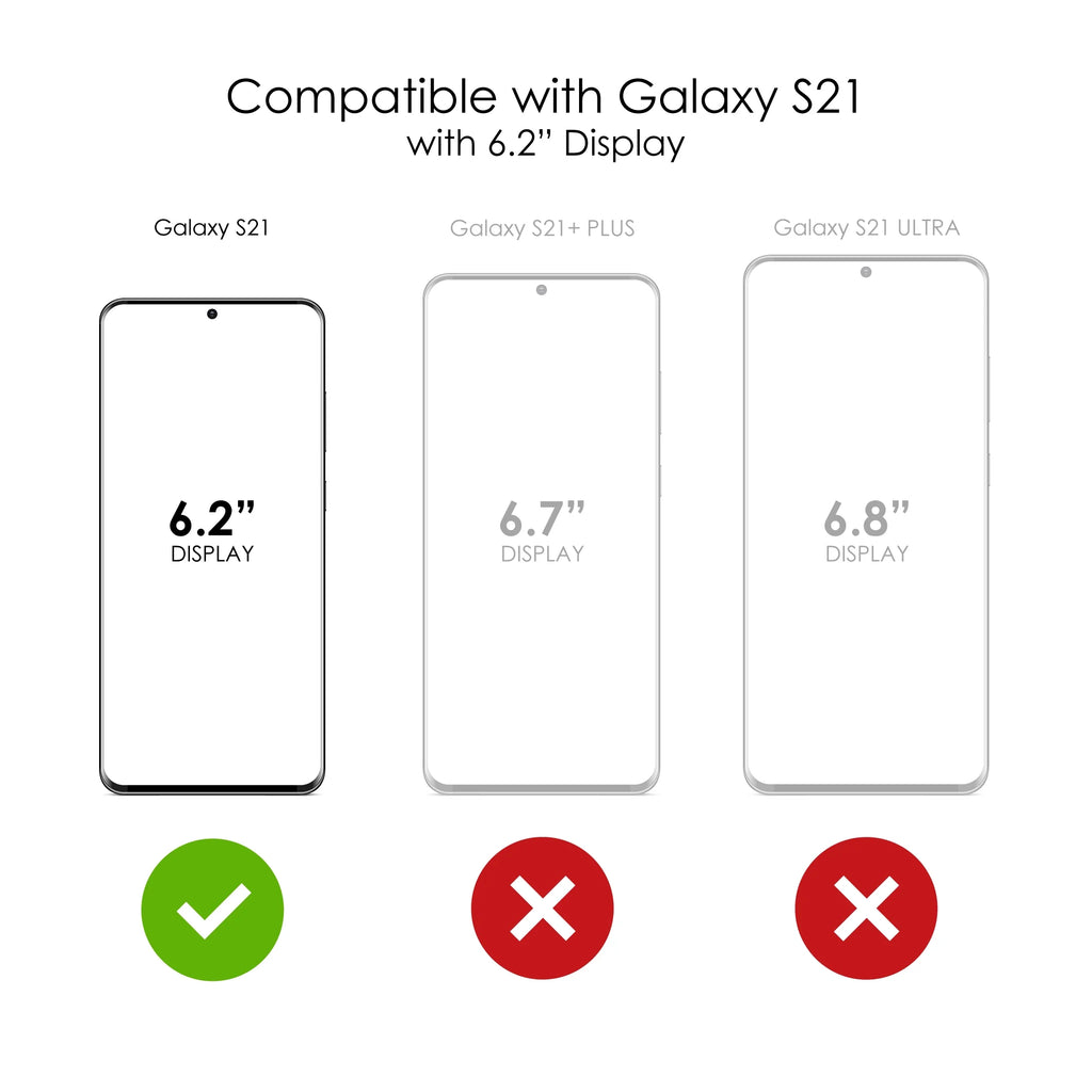 Clear Shockproof Hybrid Case for Galaxy S21 5G with Tempered Glass Screen Protector K799