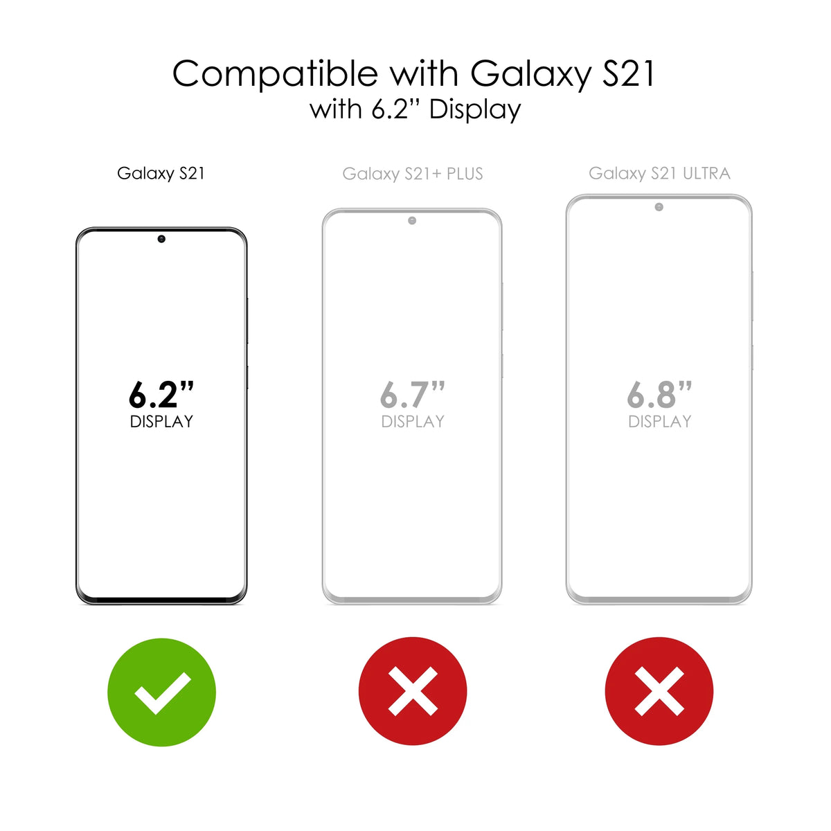 Clear Shockproof Hybrid Case for Galaxy S21 5G with Tempered Glass Screen Protector K799