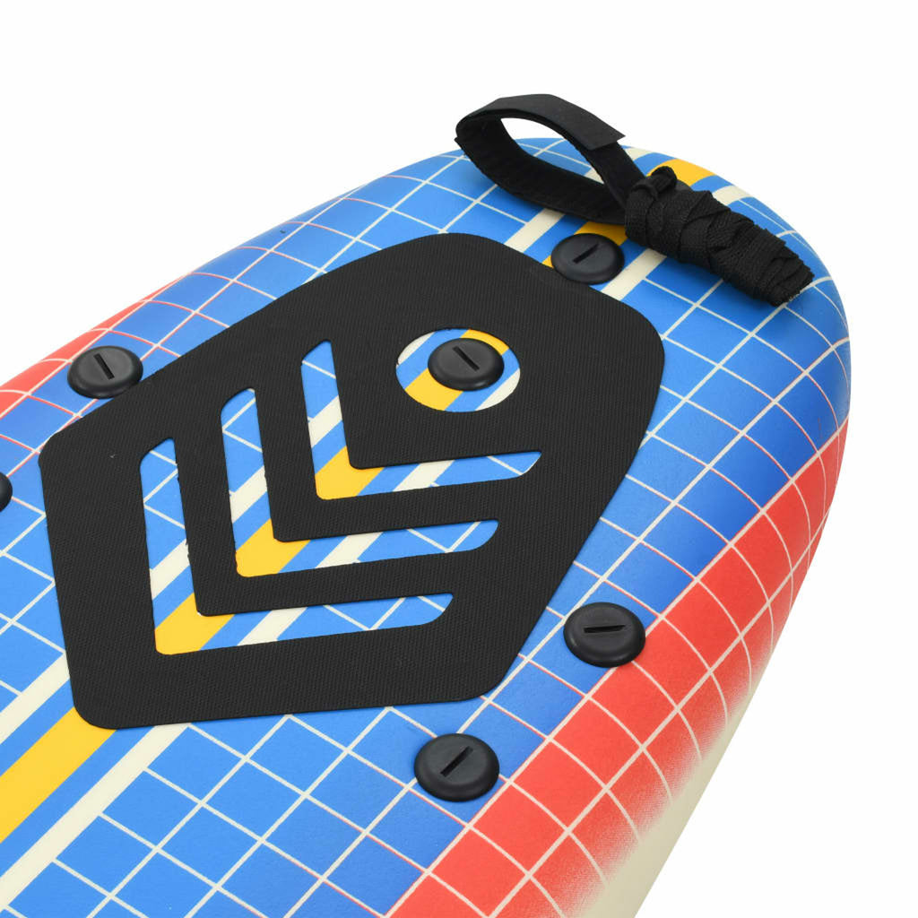 Surfboard with Leash and Plastic Fins N1861