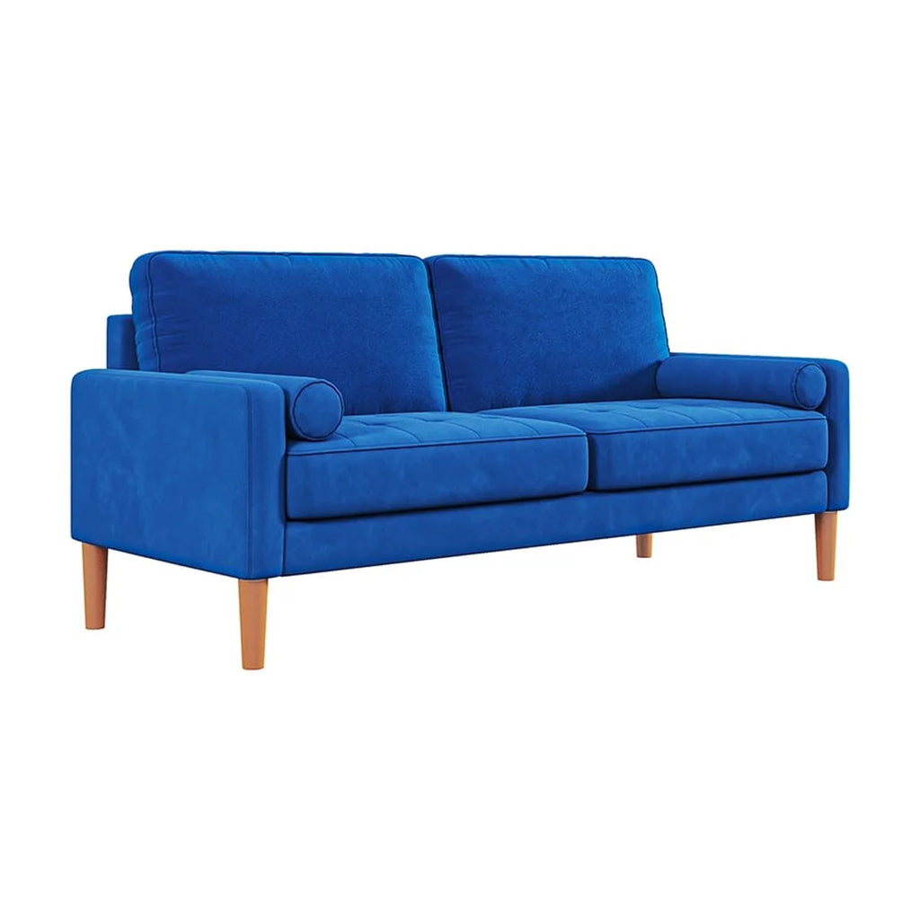 Blue L Shaped Sofa Couch 2 Seater Loveseat C430717
