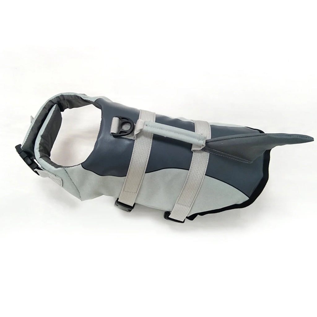 Dog Pet Shark Swimsuit Vest Safety Wear I4538