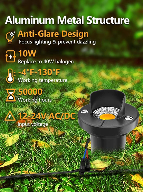 10W Low Voltage Warm White LED Landscape Lights (10PACK) H820625