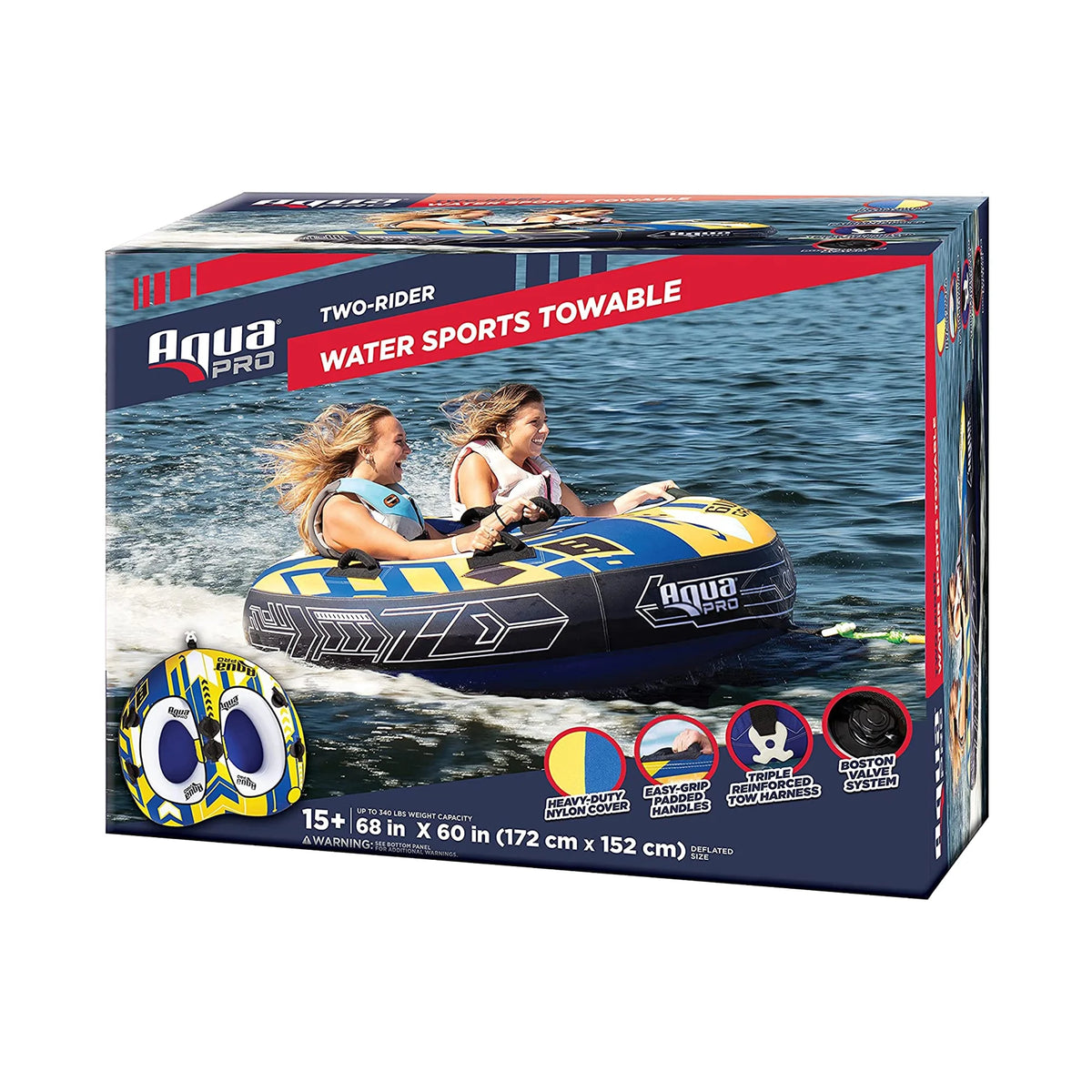 Yellow & Blue 2 Person Towable Rider B56840