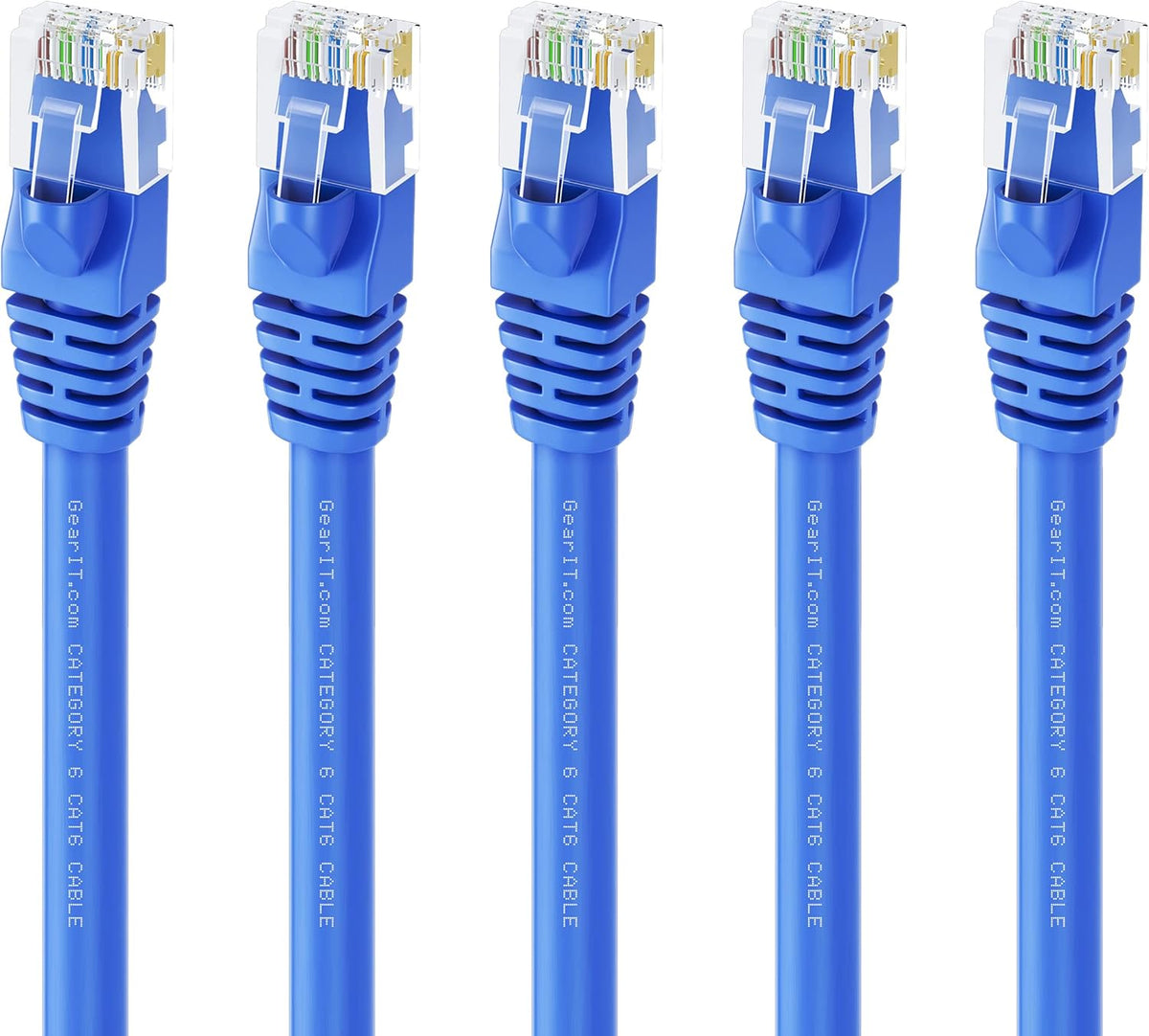Cat 6 Ethernet Cable 100 ft (5-Pack) Blue F14826