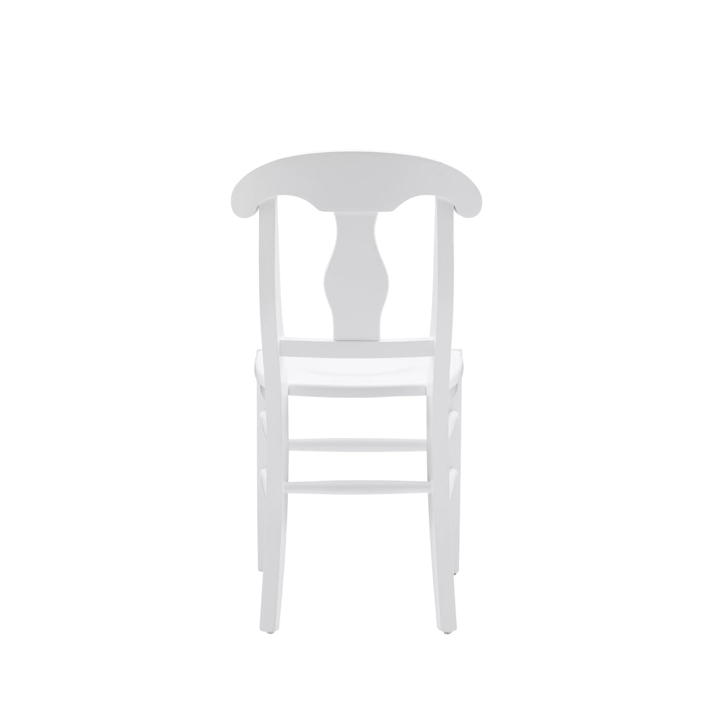 White Wood Dining Accent Chair Set of 2 S2347