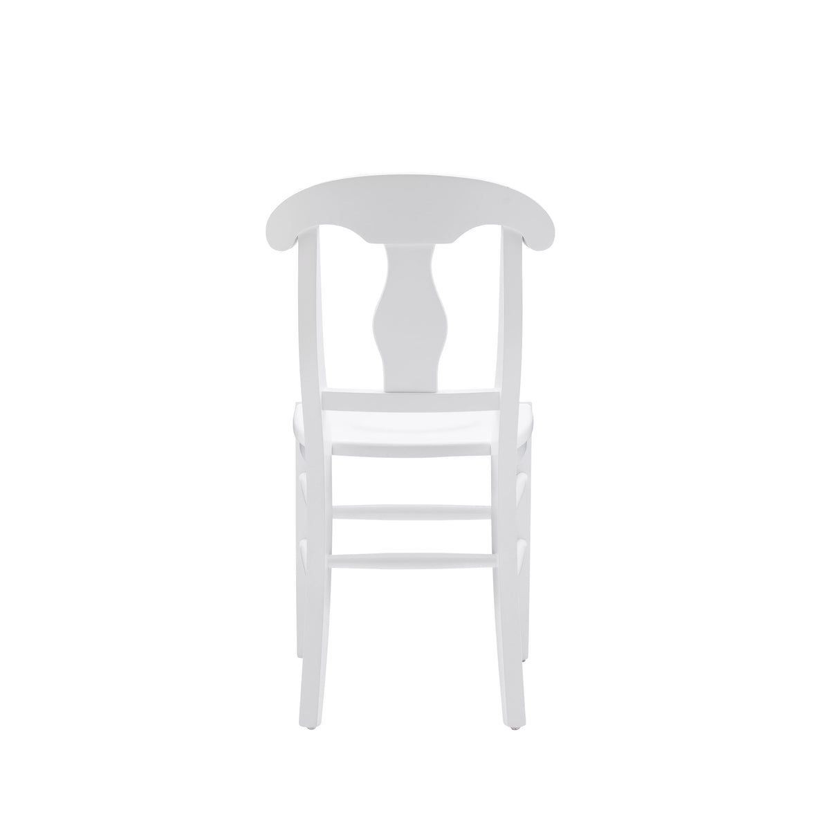 White Wood Dining Accent Chair Set of 2 S2347