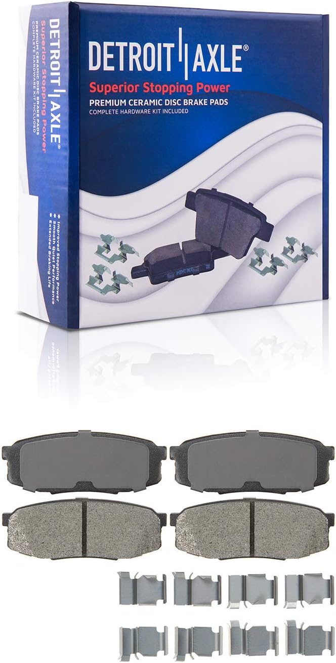 Front & Rear Drilled Slotted Rotors + Brake Pads 10pc Set Y58999