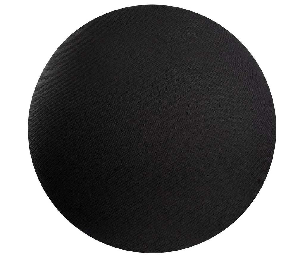 Designer Stool, Fabric Padded Black Seat, Grey Frame N489852