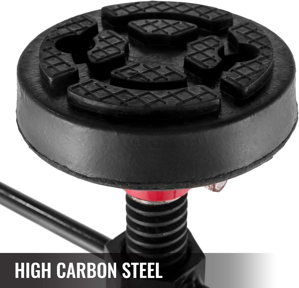 Underhoist Stand 3/4 Ton Capacity Pole Jack Heavy Duty Jack Stand Car Support Jack Lifting from 1.5 m to 2.0 m, Round Base, with Pedal, Red Pack of 2 R670