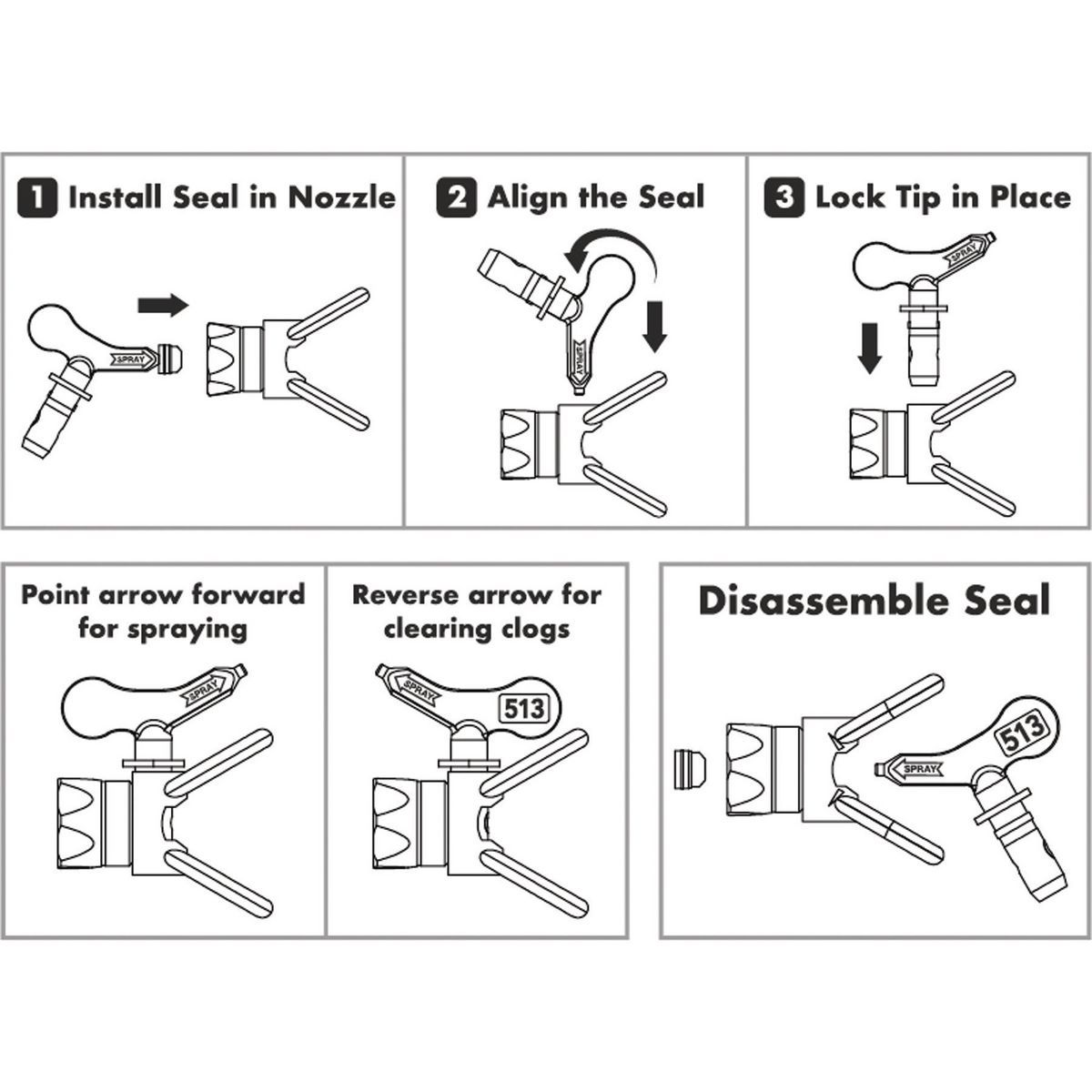 Reversible Airless Paint Spray Tip Y52649
