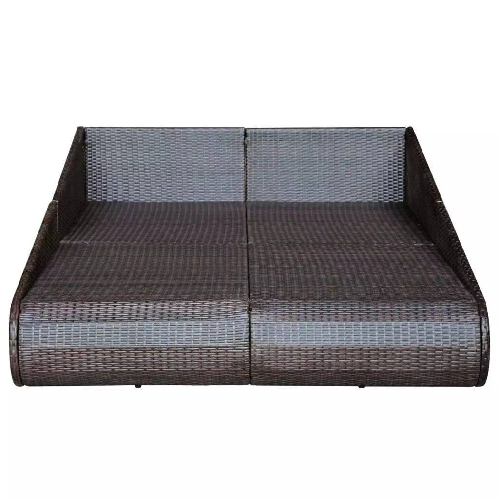 Brown Poly Rattan Daybed A779