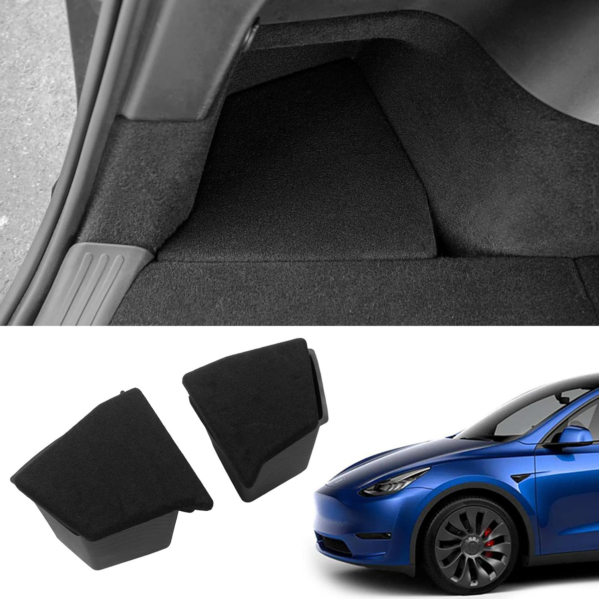 Tesla Model Y Rear Trunk Organizer Storage Box Side Storage Packets Trunk Bins Y29104