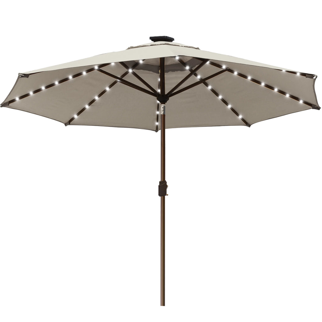 9ft Market Umbrella with 80 LED Lights and Ventilation T77841