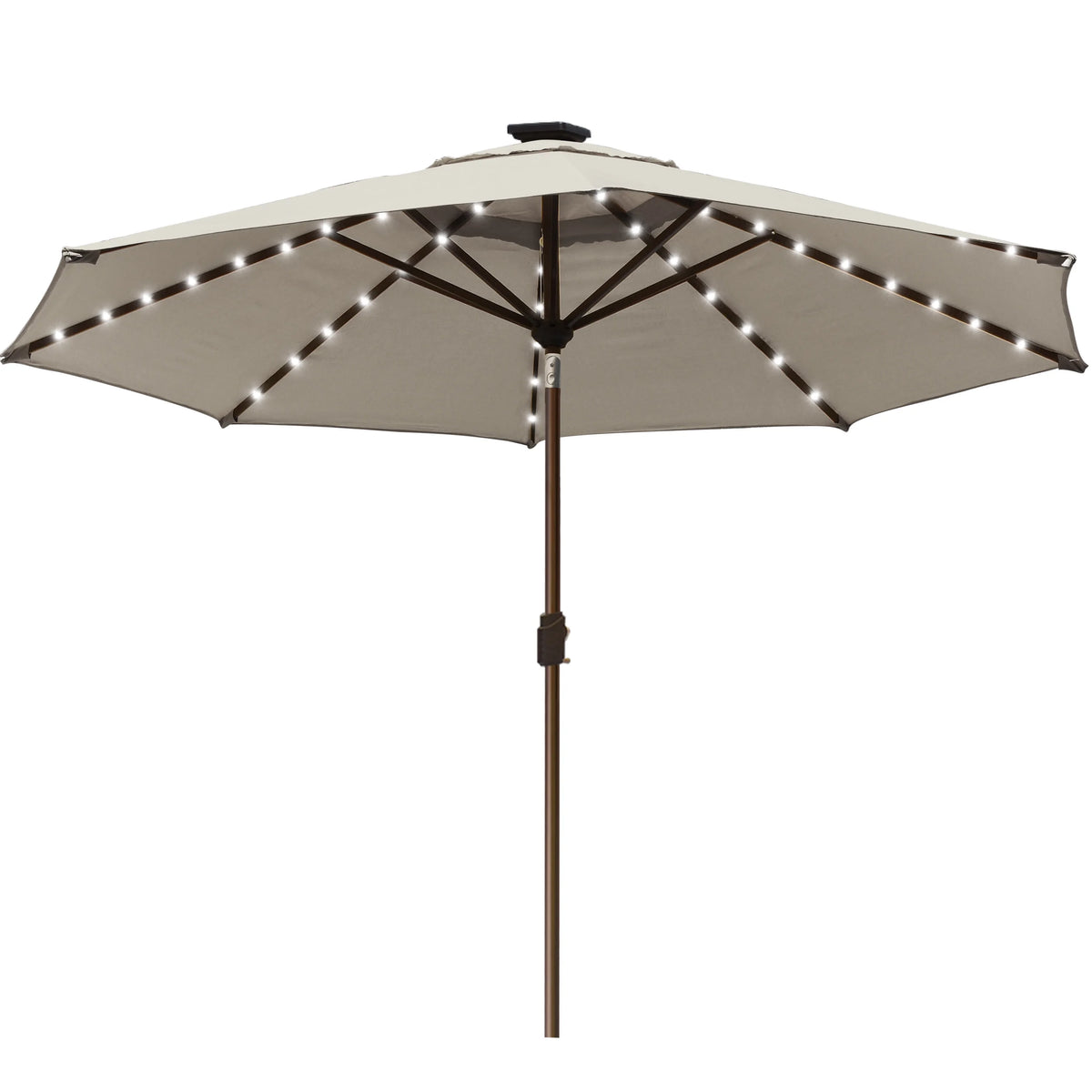 9ft Market Umbrella with 80 LED Lights and Ventilation T77841