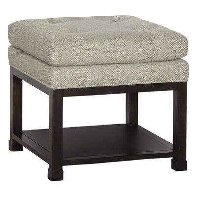 Rustic Almond Tufted Square Ottoman with Storage Q4991