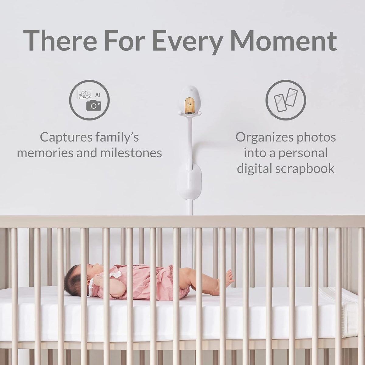 Smart Baby Monitor with Wall Mount, 1080p HD Night Vision Camera, 2-Way Audio U32297