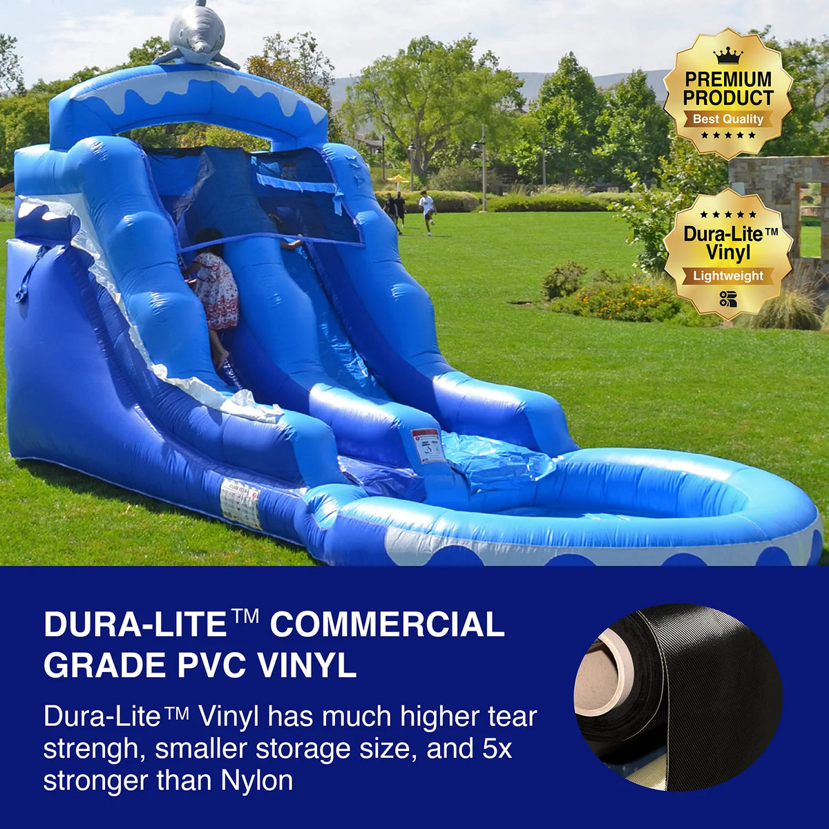 Dolphin Commercial Grade Water Slide with Pool N997