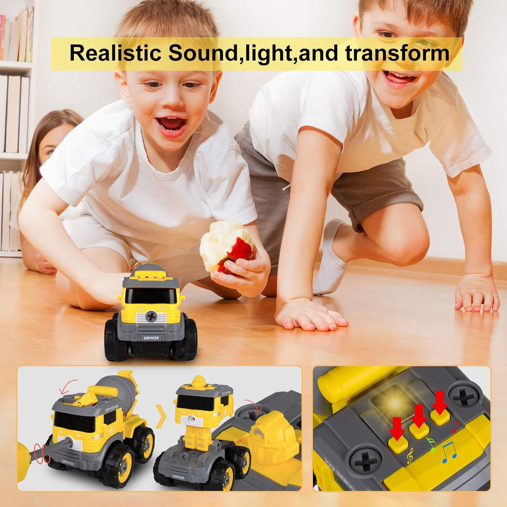 5 in one Construction Truck Take Apart Toy with Electric Drill N868110