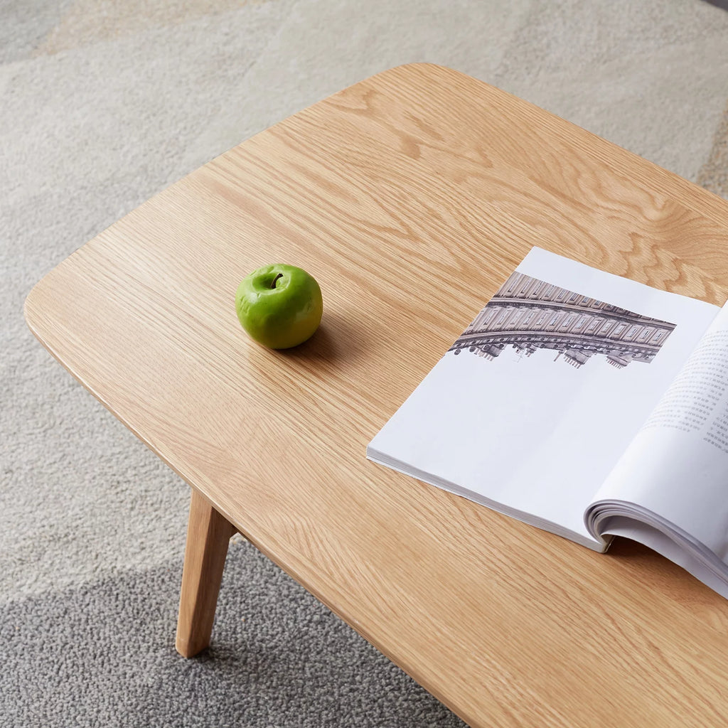 Solid Wood Coffee Table with Storage Shelf D33291