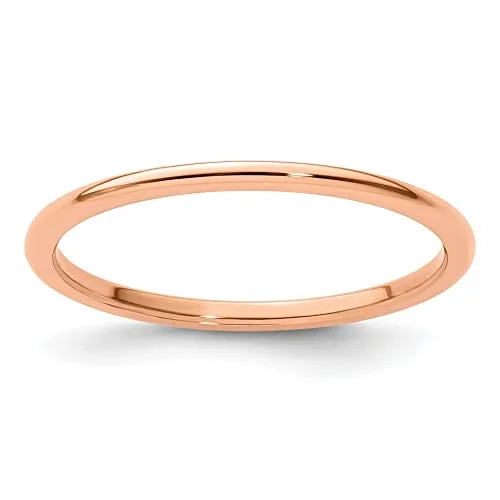 10K Rose Gold Stackable Band Ring Size 8 F424