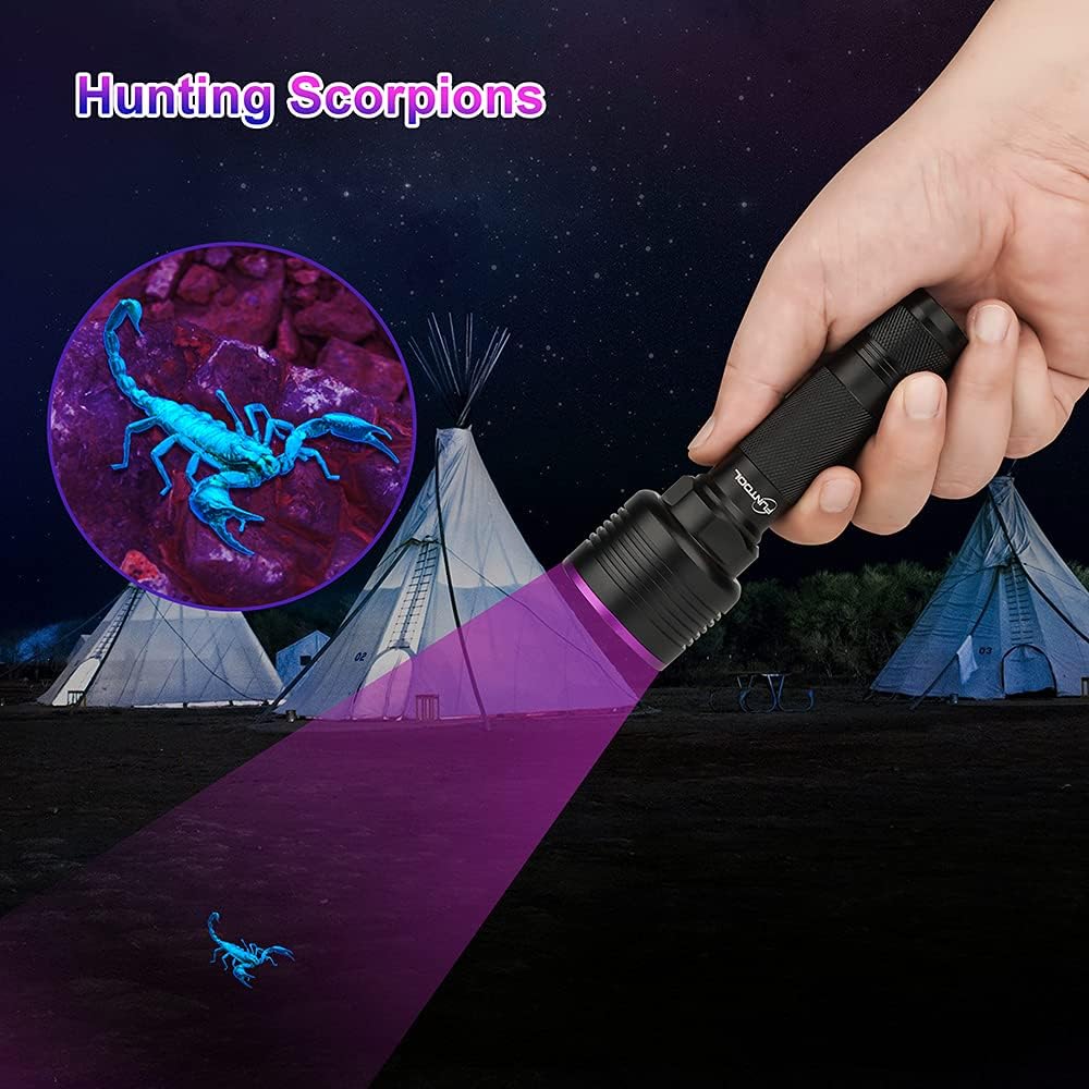 2 Pack Rechargeable UV Flashlight 385-395nm F202023