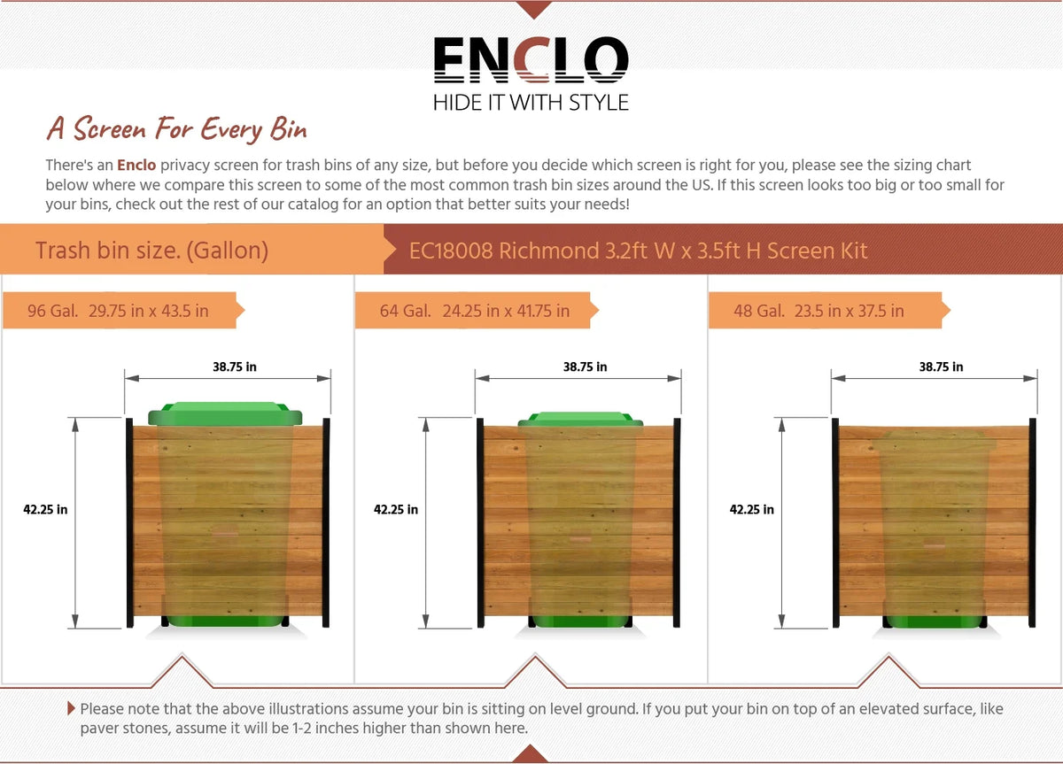 Outdoor Wood Privacy Screen Enclosure 42in H x 38in W 2 Panels B5726