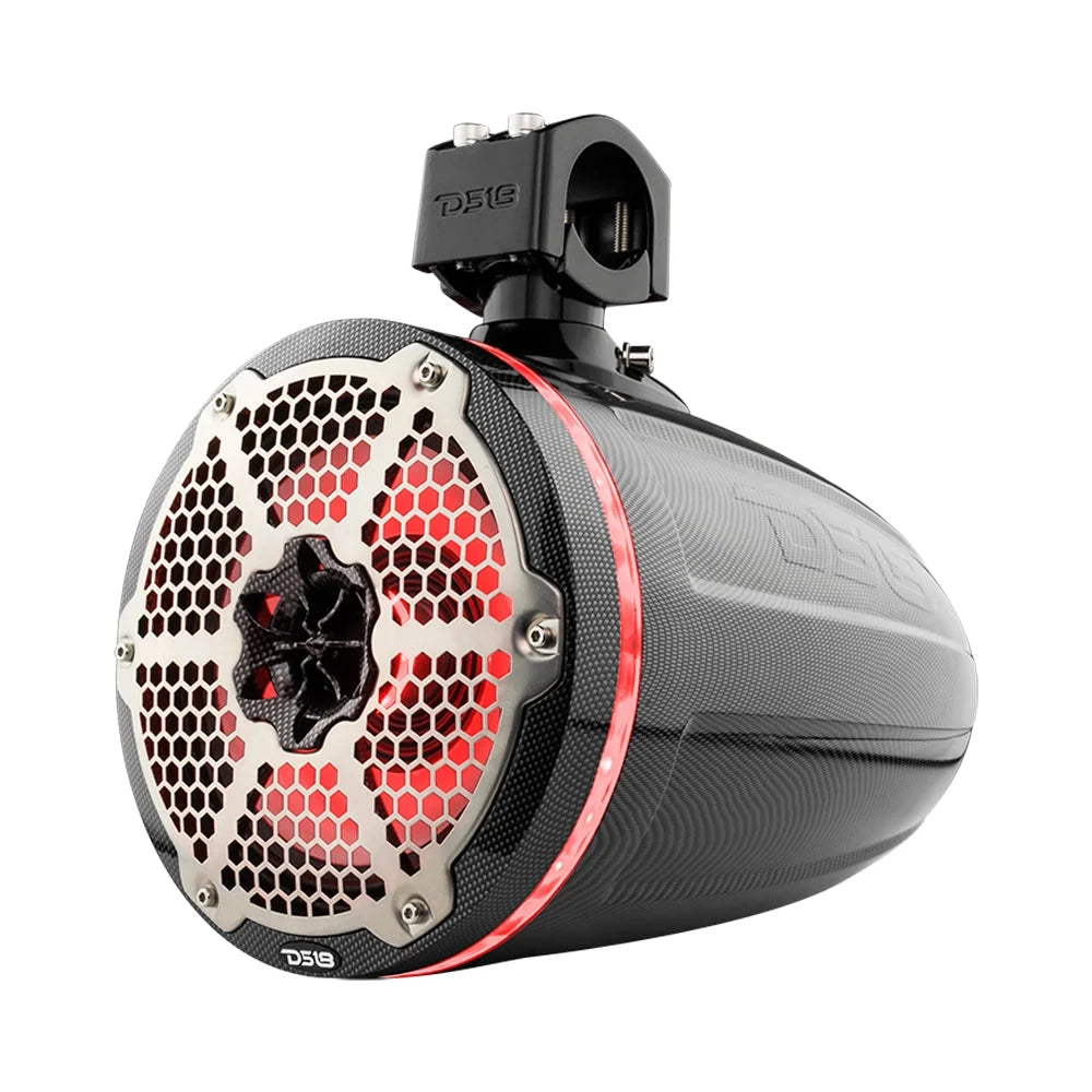 Black Carbon 8" 2-Way Wakeboard Pod Tower Speakers with RGB Lights I726158
