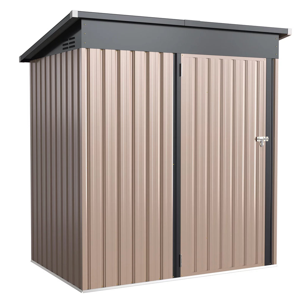 5 x 3 ft. Metal Steel Storage Shed with Sliding Roof & Lockable Door W9722