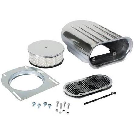 Finned Aluminum Single Quad Carb Air Scoop D727