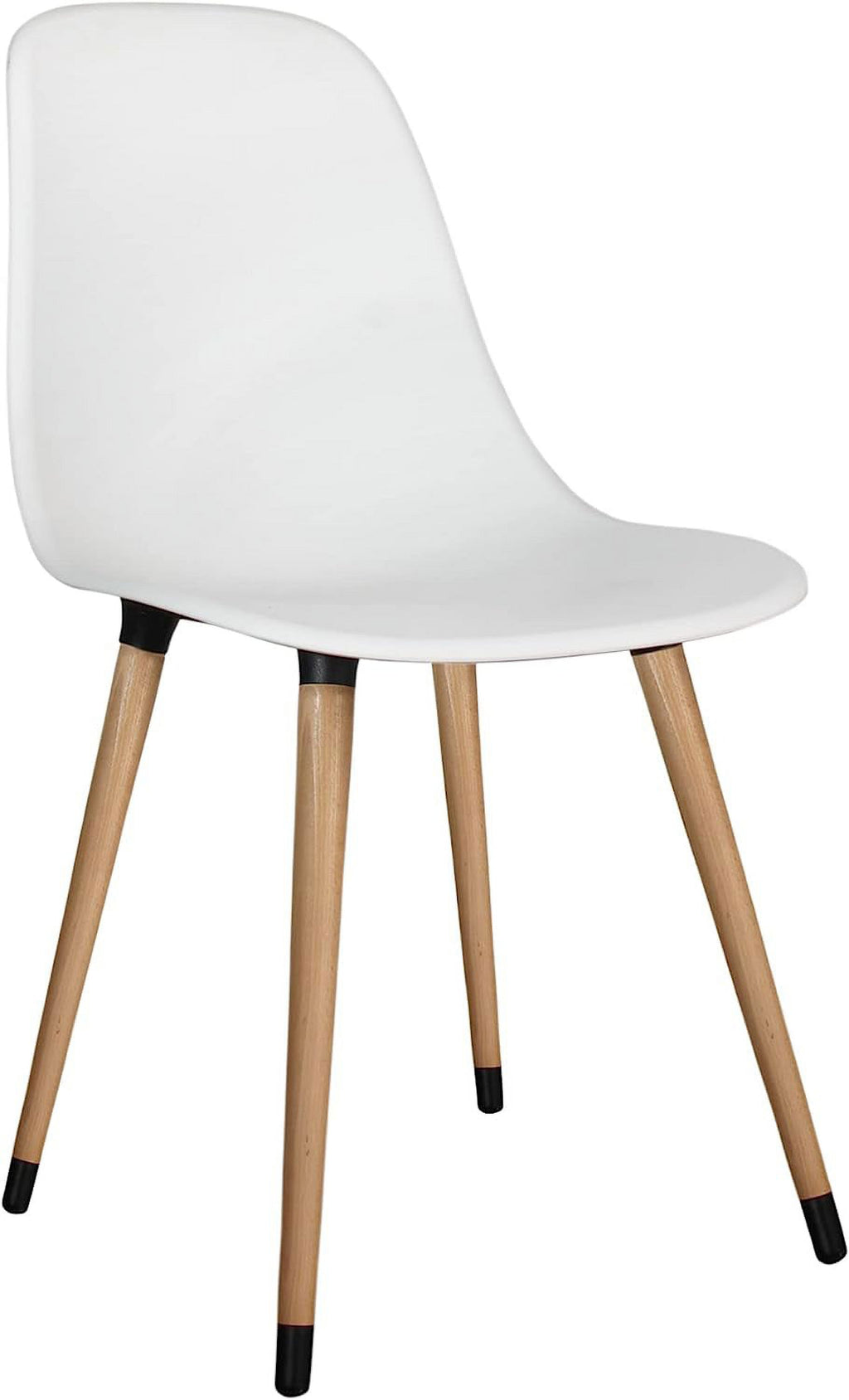 White Plastic Dining Side Chairs Set of 4 A22546