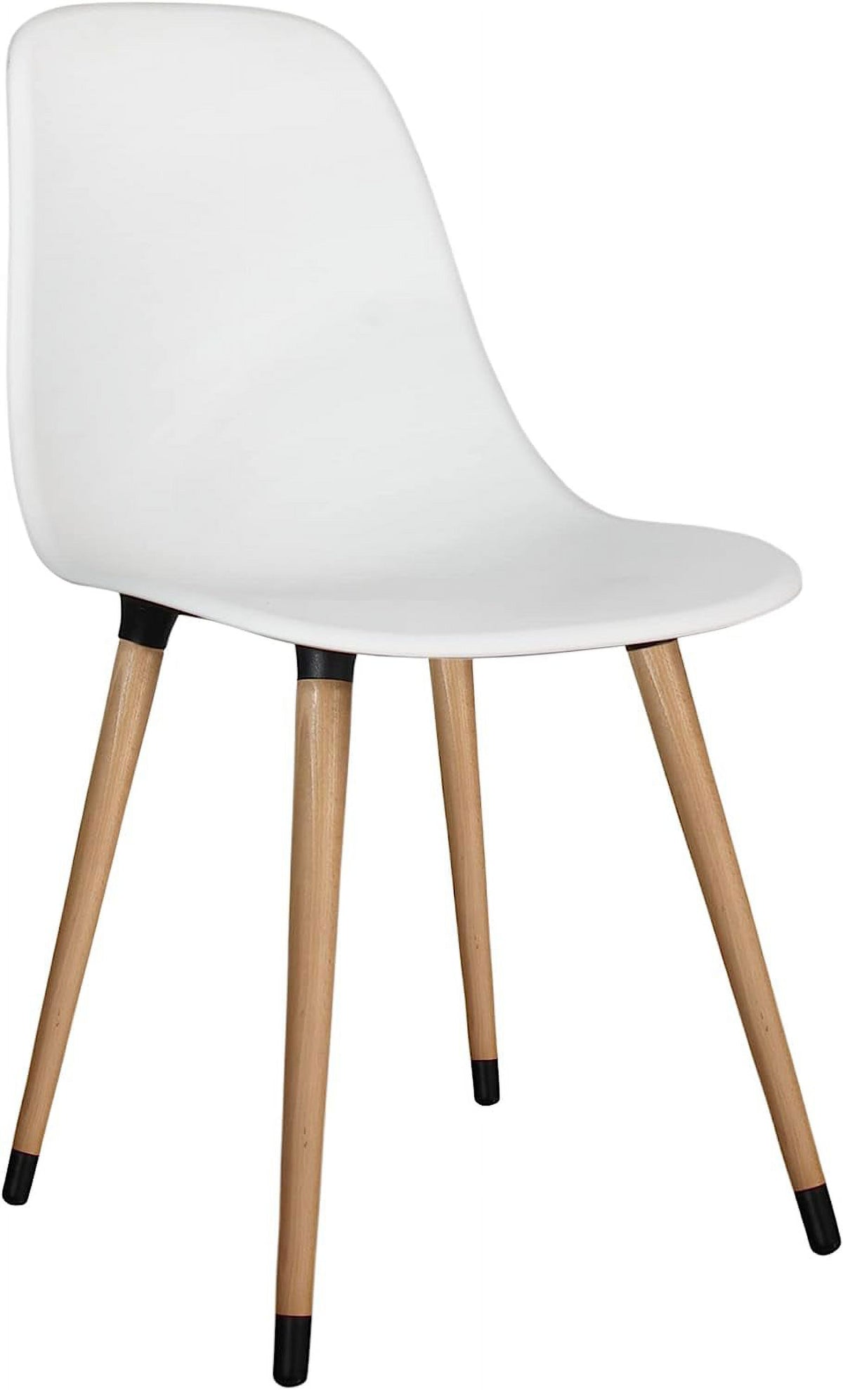 White Plastic Dining Side Chairs Set of 4 A22546