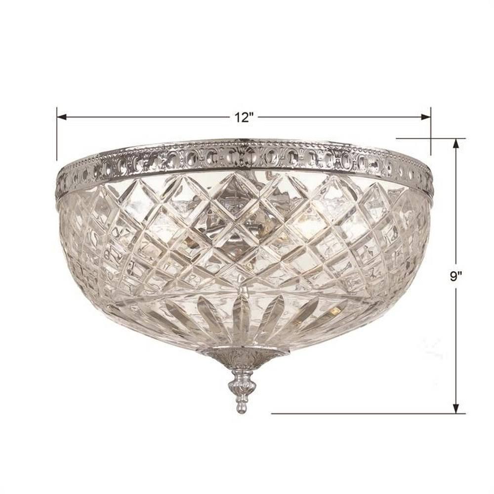 Polished Chrome 2 Light Ceiling Mount B2378