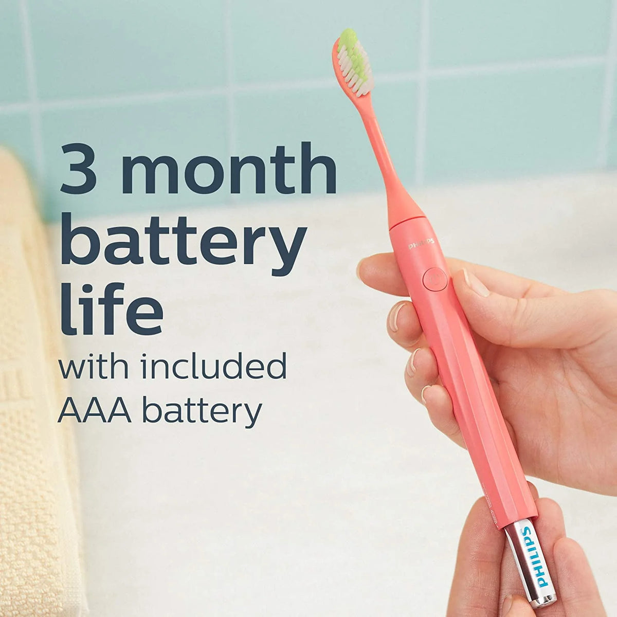 Coral Battery Toothbrush with Brush Heads D9709