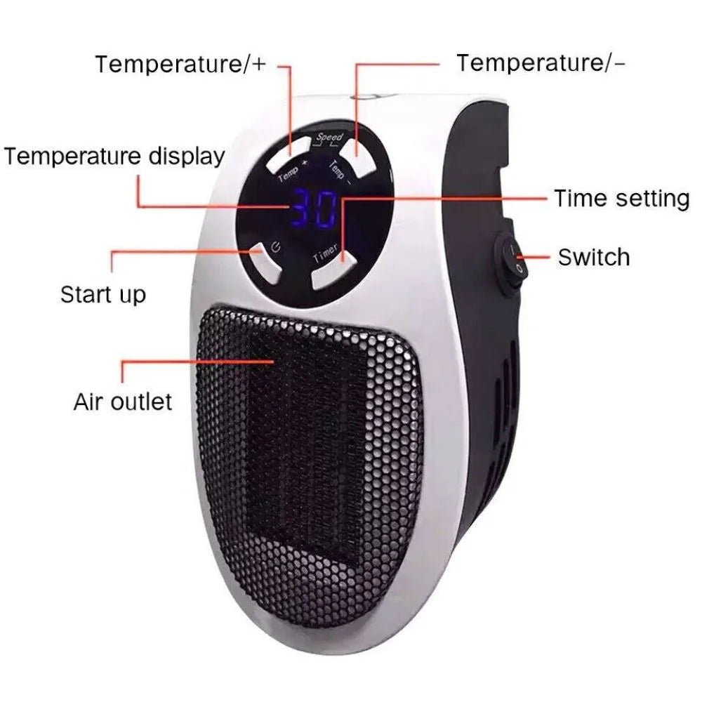 Plug in Wall Space Heater with Digital Timer S9053